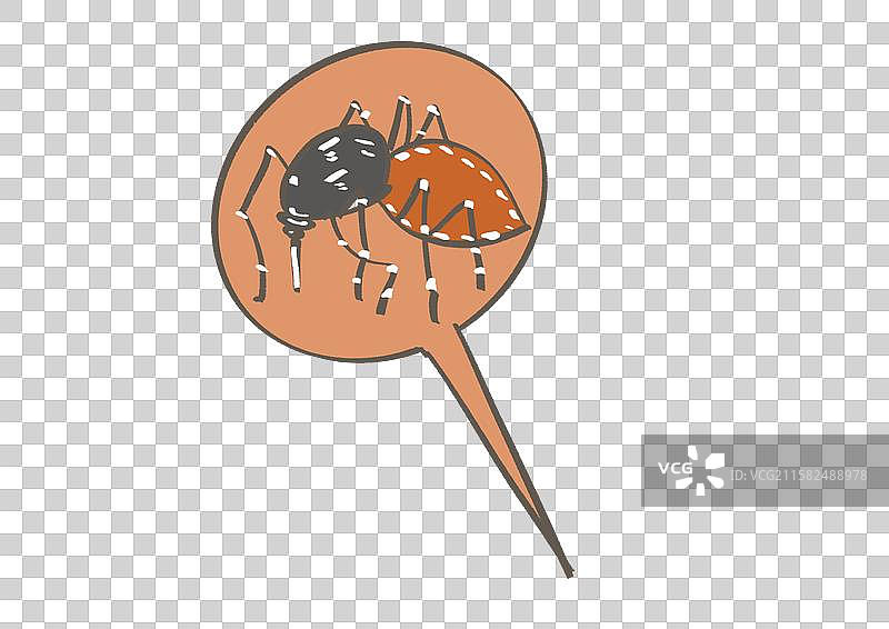 手绘风漫画插画元素-夏季高温图片素材