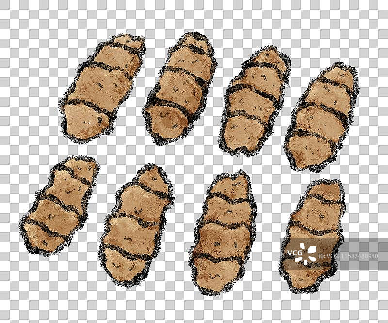 西藏美食国风插画-糌粑图片素材