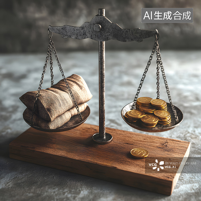 【AI数字艺术】商品与货币的对比图片素材