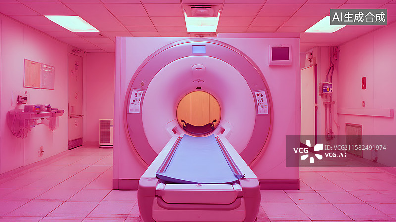 【AI数字艺术】医院内的MRI设备图片素材