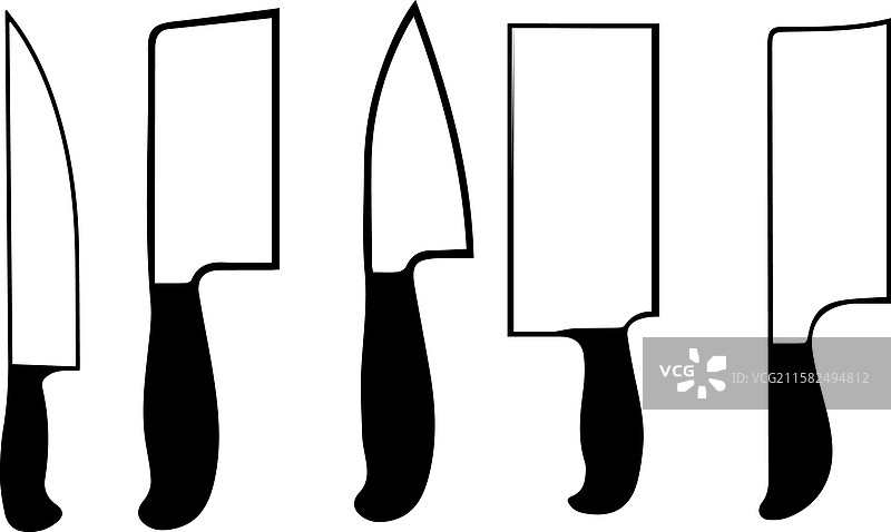 各种厨房刀具图片素材