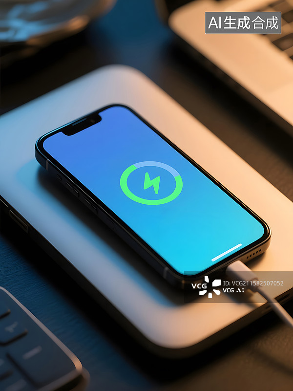 【AI数字艺术】手机低电量充电图片素材