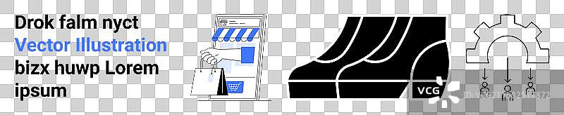 在线购物鞋类制造与图片素材