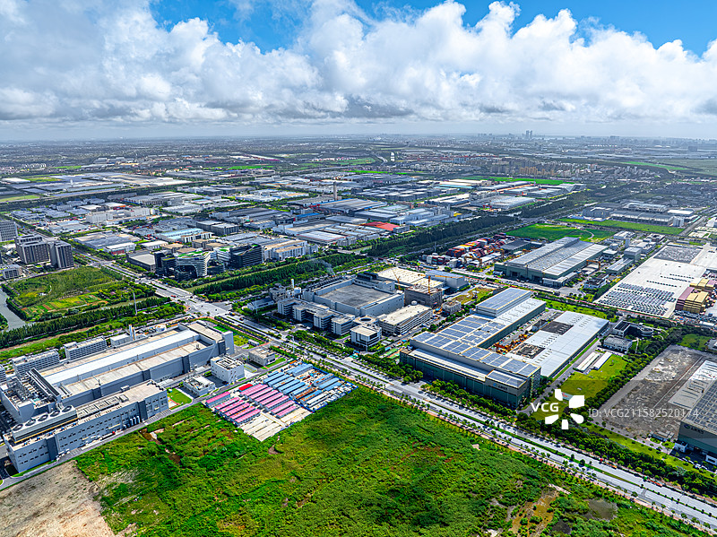 格科半导体上海临港制造基地 格科微电子CMOS图像传感器芯片厂 临港产业区 东方芯港图片素材