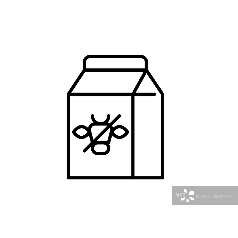 无乳糖牛奶纸盒，上面有交叉的牛头图案图片素材