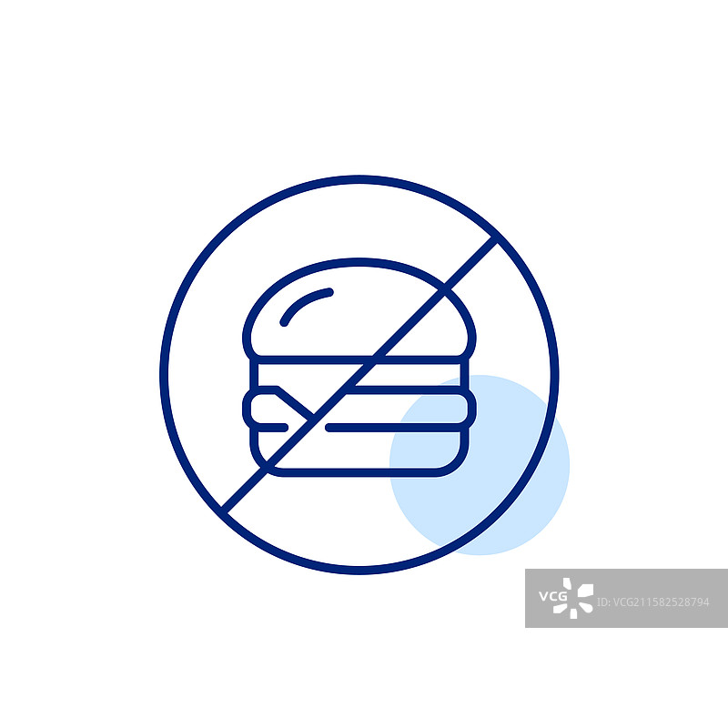 汉堡包被划掉，卡路里控制，健康图片素材