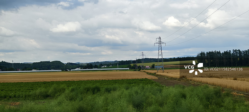 北海道上川郡美瑛町北部～拼布之路图片素材