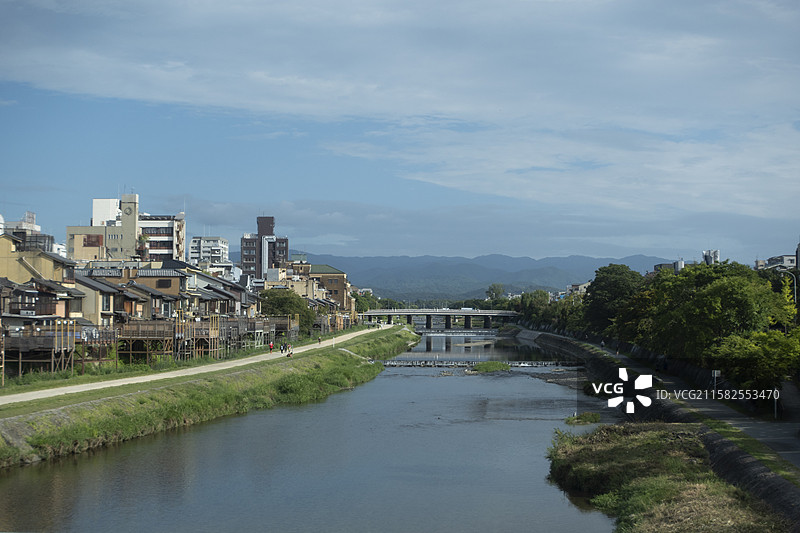 日本京都 花见小路 鸭川 经典风景图图片素材