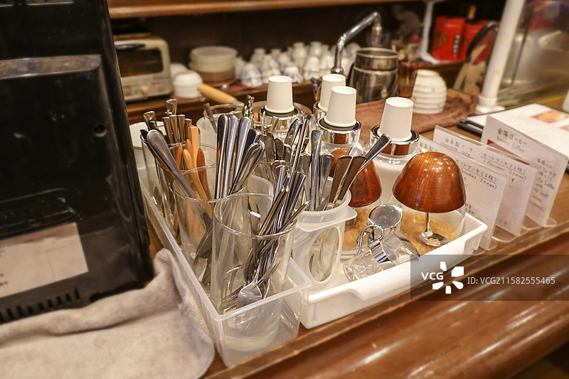 咖啡馆餐具图片素材