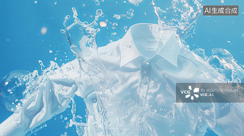 【AI数字艺术】在水中的衣服图片素材
