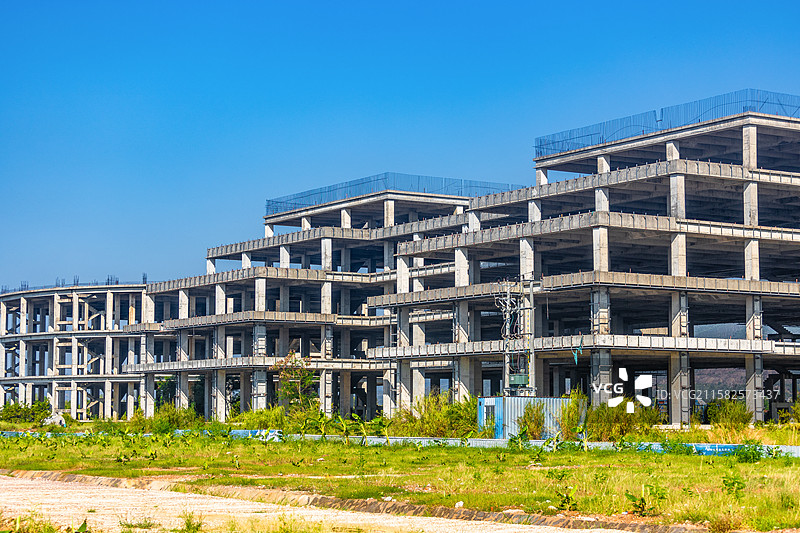 建设中的江门滨海新区银湖湾核心区图片素材