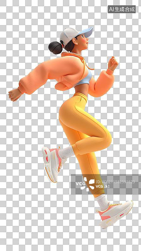【AI数字艺术】运动女孩风采图片素材