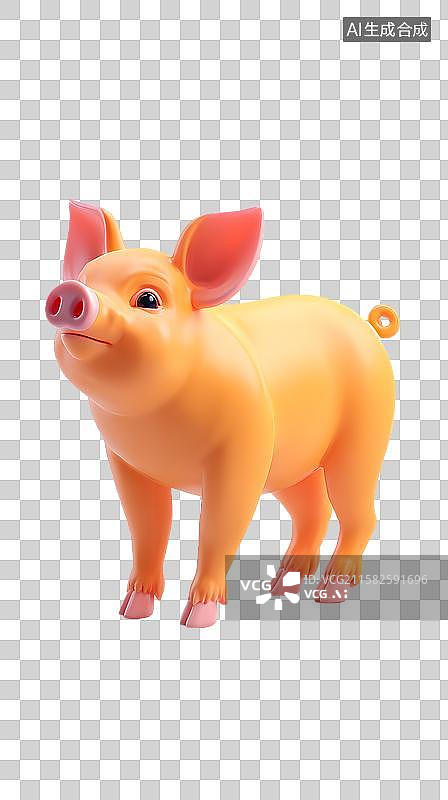 【AI数字艺术】萌猪设计插画图片素材