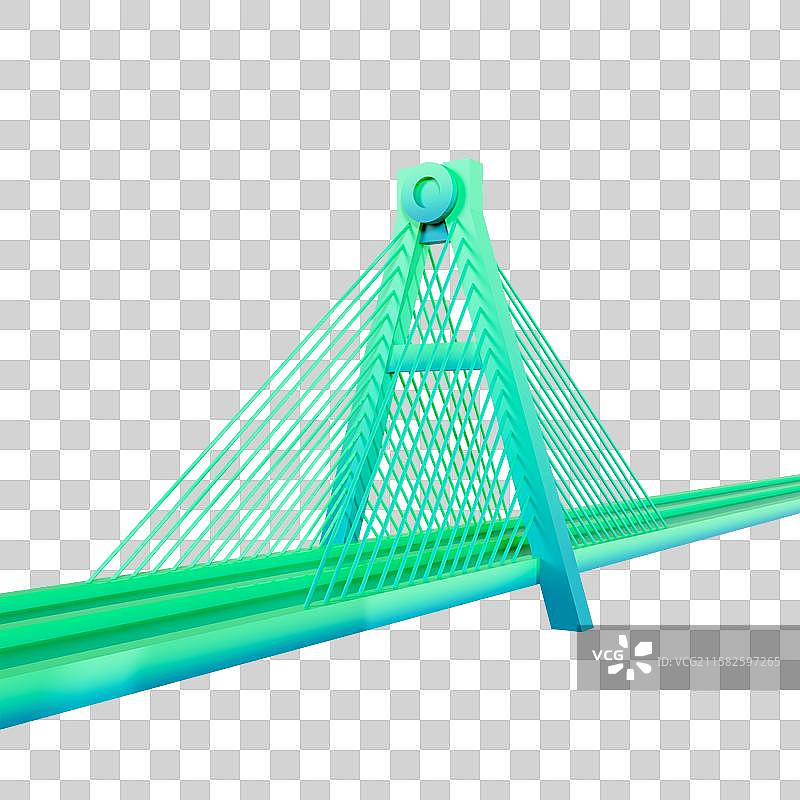 3D立体成都地标建筑成都天府立交桥图片素材
