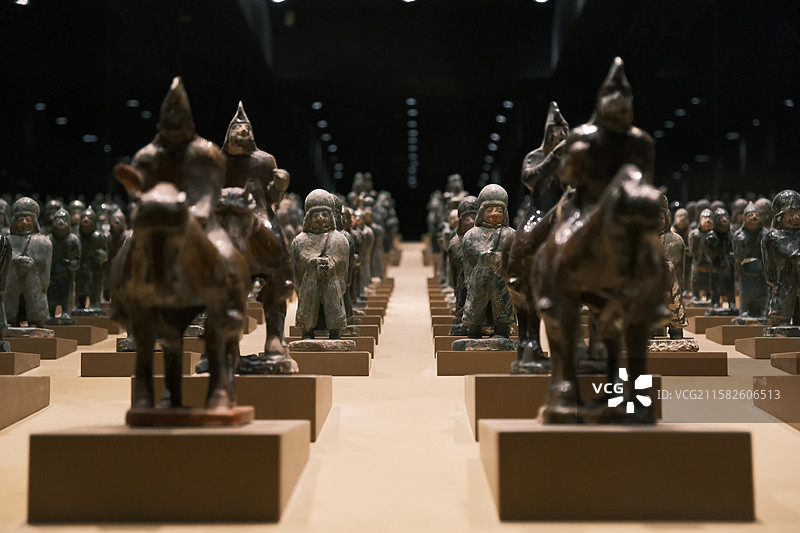 博物馆里的千军万马图片素材
