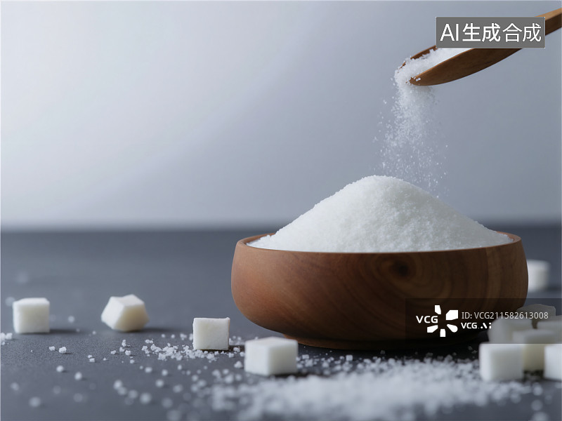 【AI数字艺术】木碗中晶莹白盐图片素材