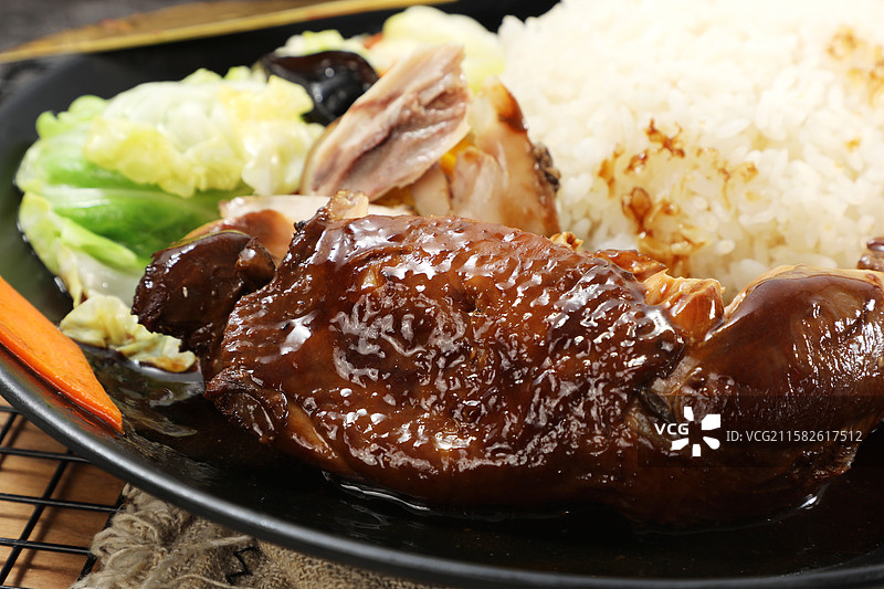 烤鸭饭图片素材