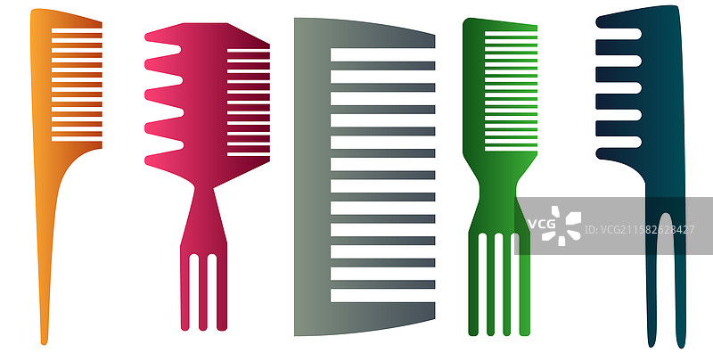 平面设计的塑料发梳图片素材