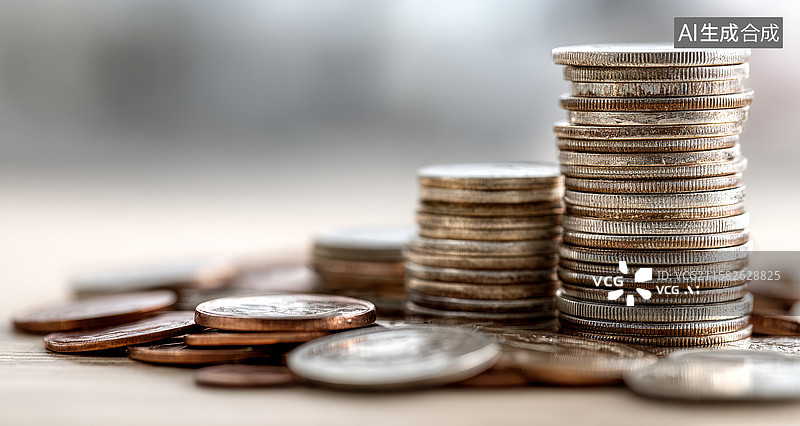 【AI数字艺术】货币积累与财富增长图片素材