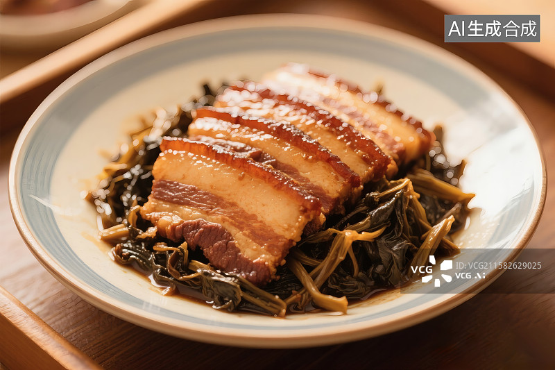 【AI数字艺术】一盘美味的梅菜扣肉图片素材