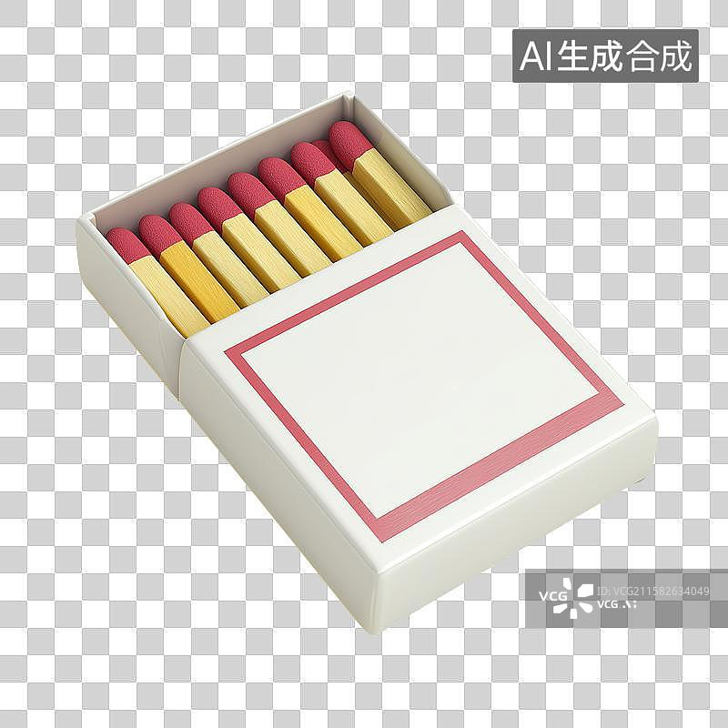 【AI数字艺术】3D风格火柴盒元素图片素材