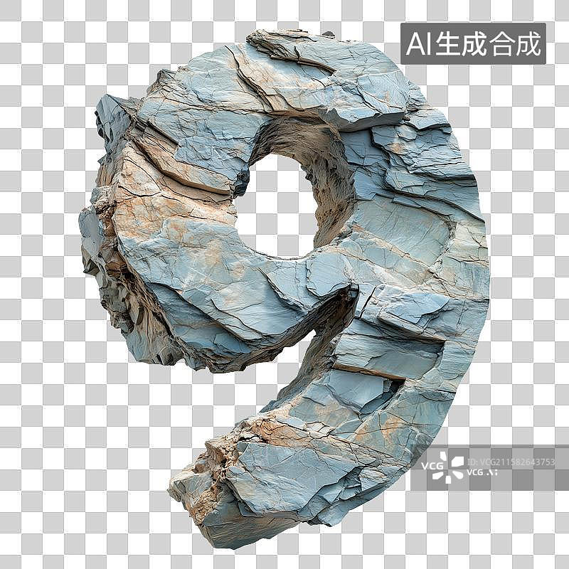 【AI数字艺术】3D立体岩石数字0免抠元素图片素材