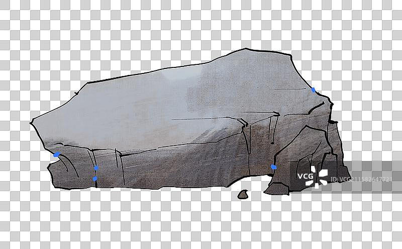 石头插画元素图片素材