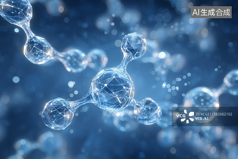 【AI数字艺术】分子模型图片素材