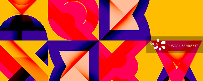 圆形、方形、线条的抽象背景图片素材