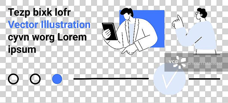 专业人士正在使用平板电脑进行讨论图片素材