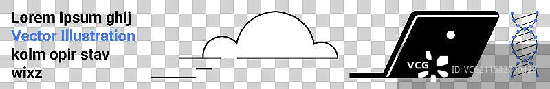云计算数字连接与DNA图片素材