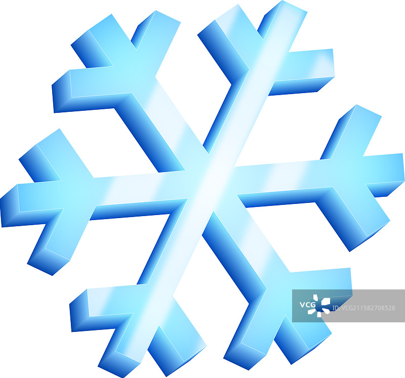 3D 雪花图片素材