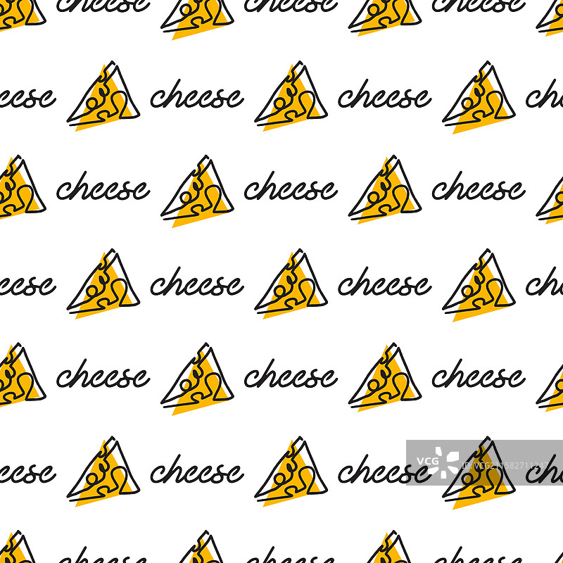 金色楔形奶酪图案图片素材