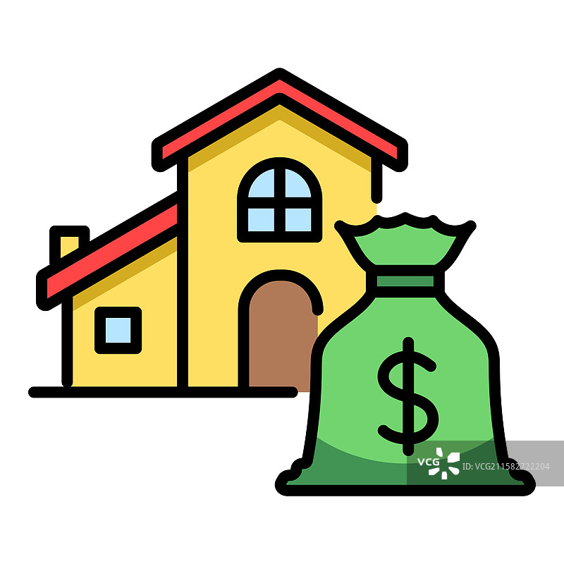 购房彩色图标图片素材