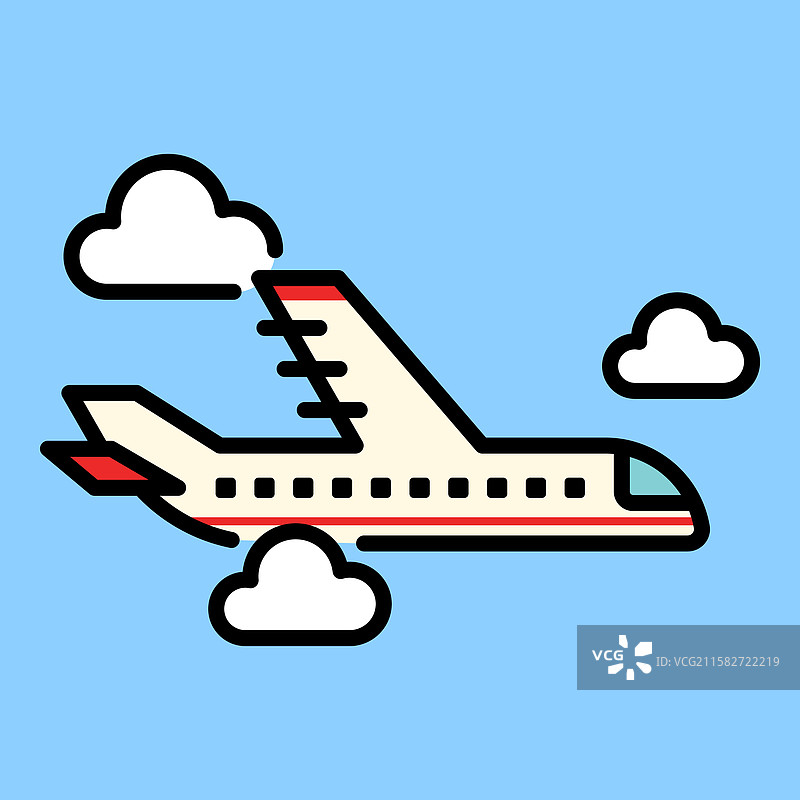 飞机颜色图标图片素材
