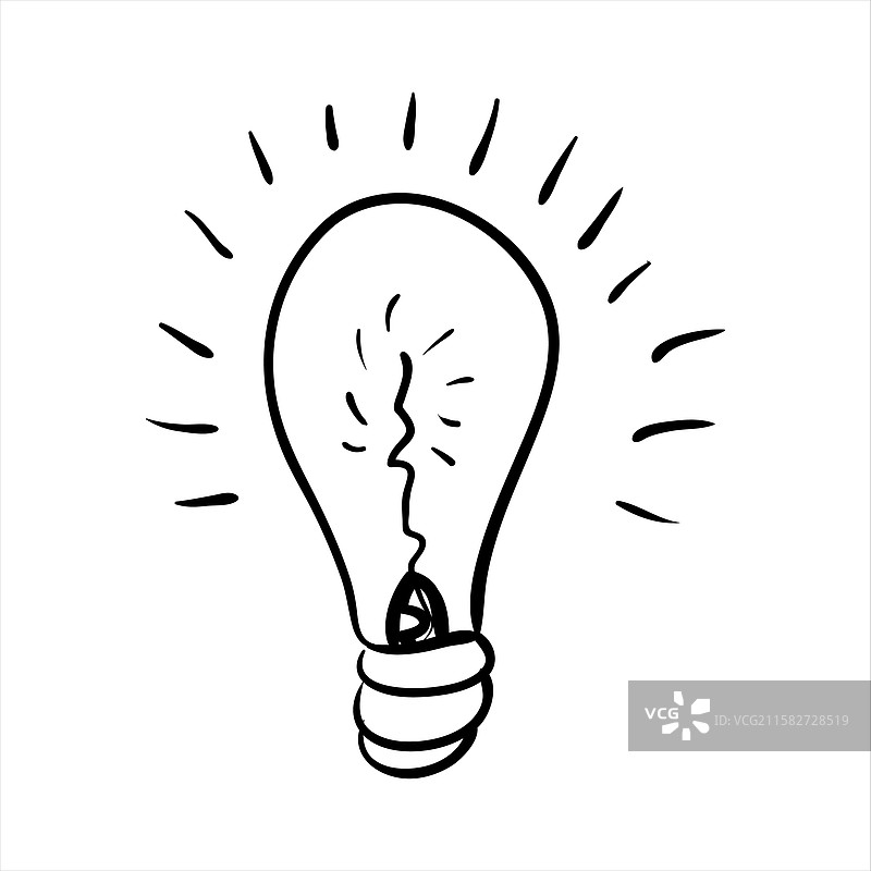 灯泡素描图片素材