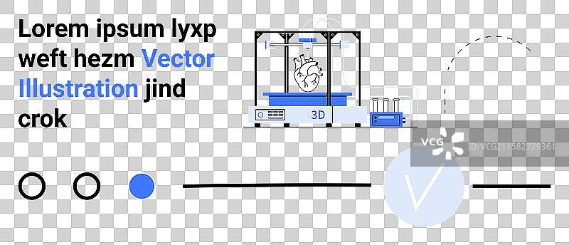展示心脏模型的3D打印技术图片素材