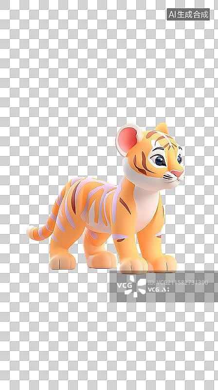 【AI数字艺术】萌虎玩偶摆件图片素材