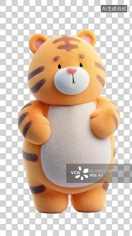 【AI数字艺术】萌虎玩偶摆件图片素材