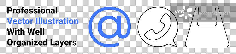 有序的沟通与购物符号图片素材