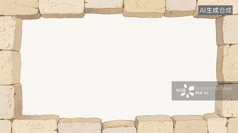 【AI数字艺术】2D卡通城墙插画背景-常规图片素材