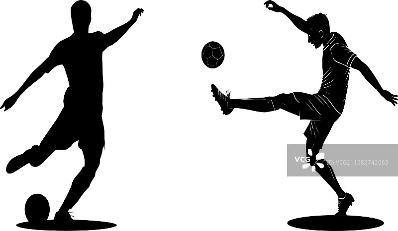 足球运动员剪影图像图片素材
