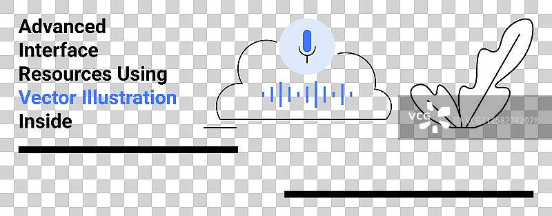 显示麦克风的语音识别技术图片素材