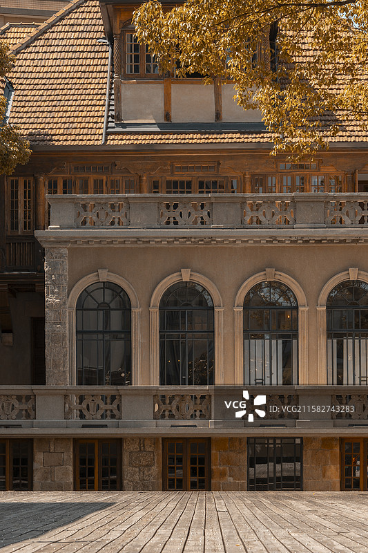 建筑欧式洋房小景图片素材