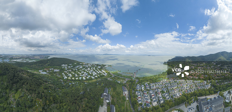 无锡太湖的马山周边的盛夏风光图片素材