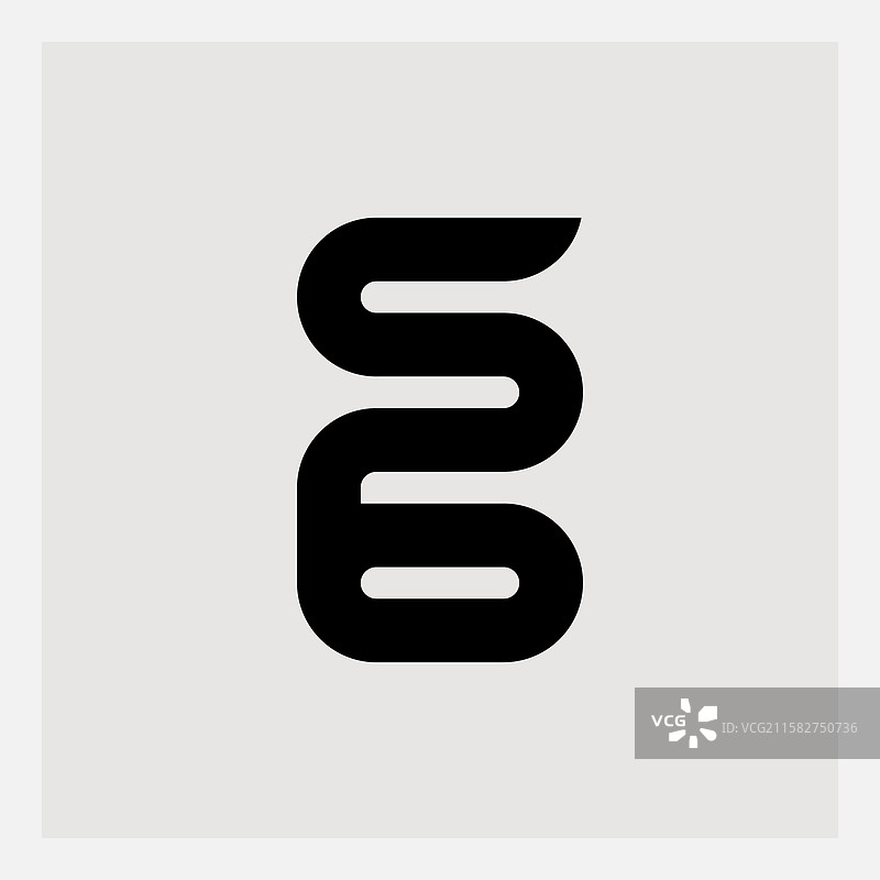 流体融合极简标志设计图片素材