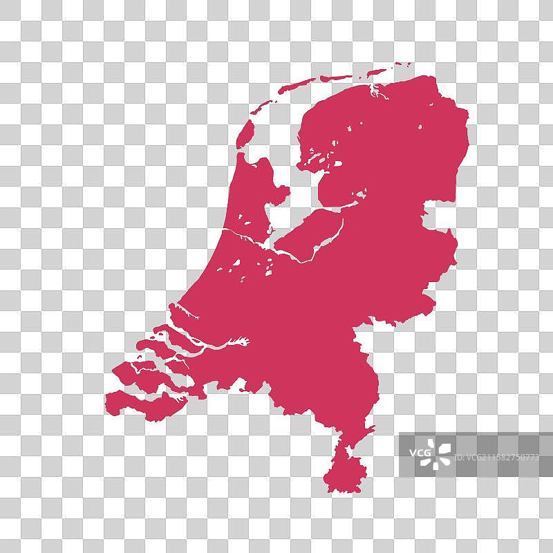 荷兰地图标志轮廓世界地图图片素材