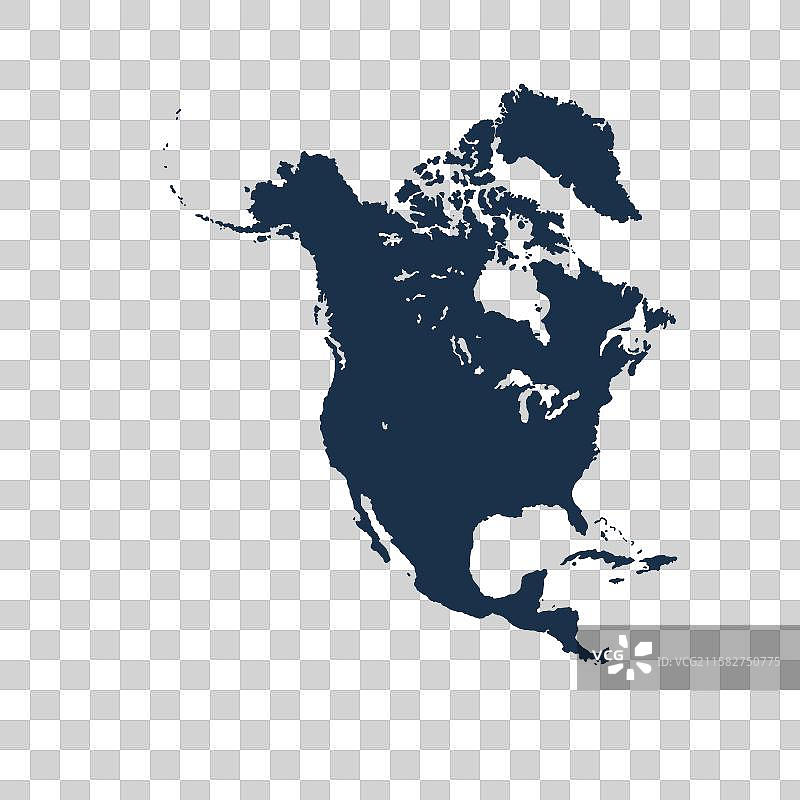 北美地图标志剪影世界地图图片素材