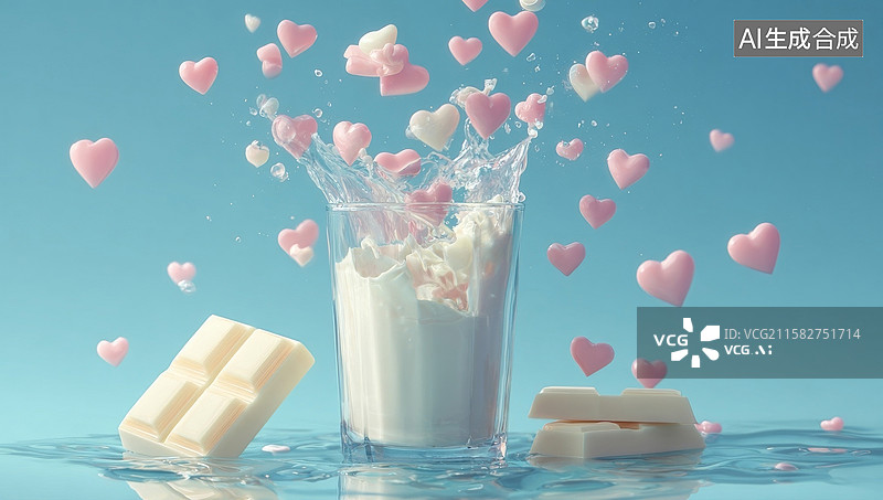 【AI数字艺术】白色巧克力背景图片素材