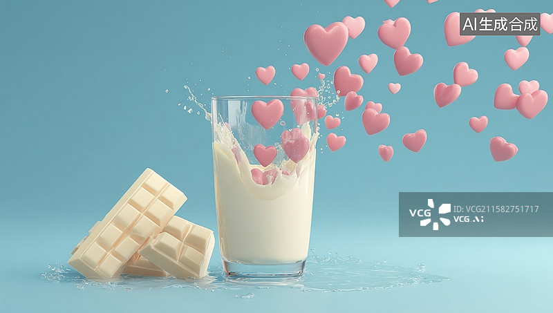 【AI数字艺术】白色巧克力背景图片素材